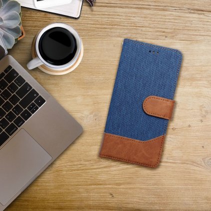 Pouzdro JEANS Book XIAOMI Redmi 14C modré