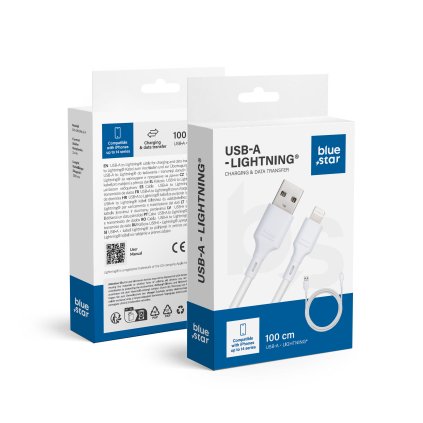 BLUE STAR kabel 2,4A USB A do Lightning DC-001AL2,4 1 m bílý