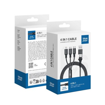 Kabel4w1USBC-USBAdoMicroUSB-Lightning-USBCBlueStar24A12WCafule12mC172czarny1