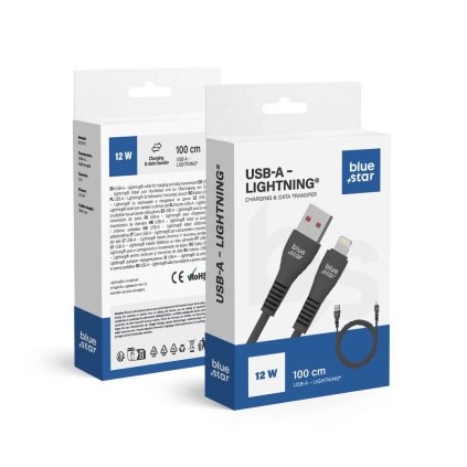 BLUE STAR USB A na Lightning kabel 2A 12W DC99I 1 m černý