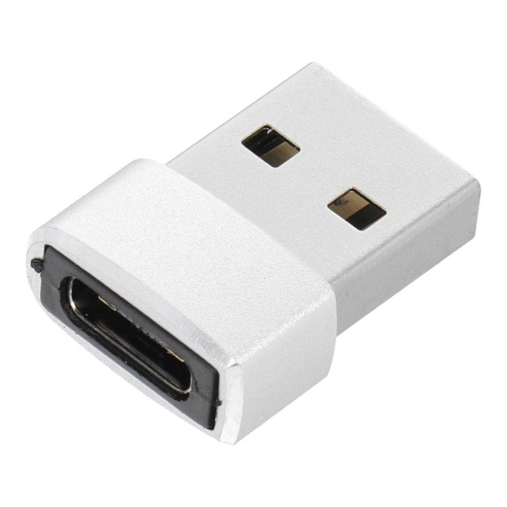 OEM Adaptér typu C (samice) na USB A (samec) stříbrný