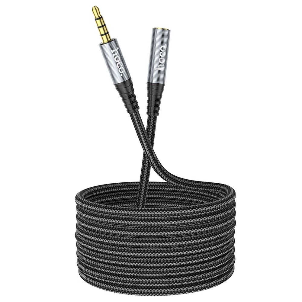 HOCO AUX kabel Jack 3,5 mm (samec) na Jack 3,5 mm (samice) UPA20 2 m černý