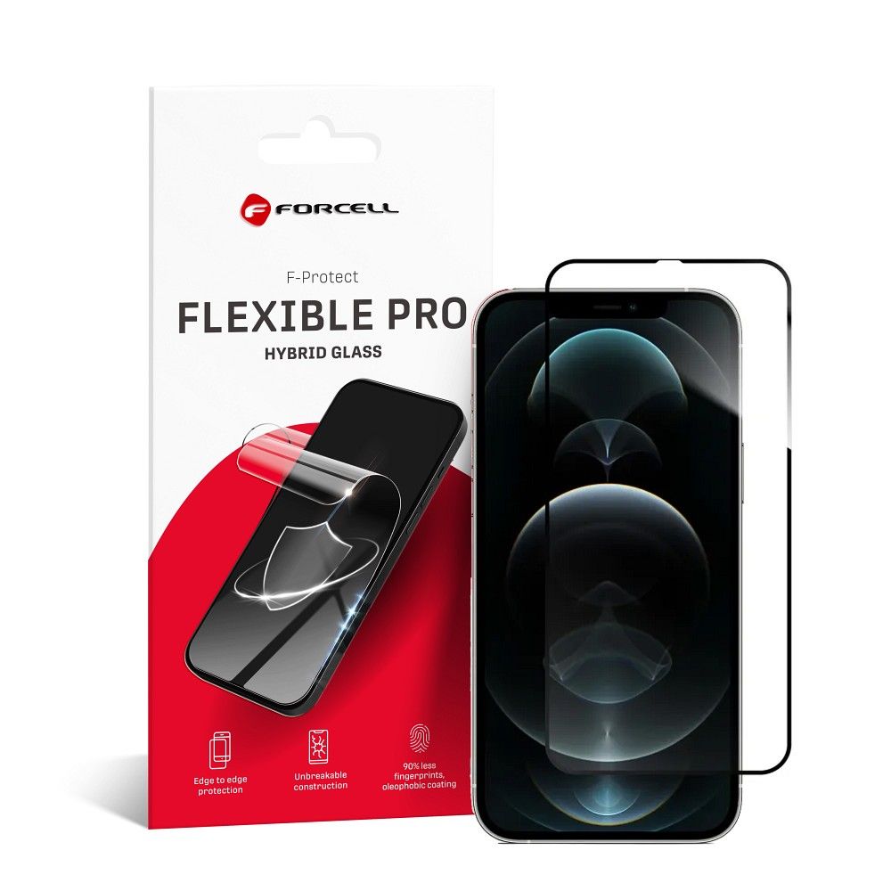 Hybridní sklo Forcell Flexible 5D Full Glue Apple iPhone Xs Max/11 Pro Max 6,5" černé
