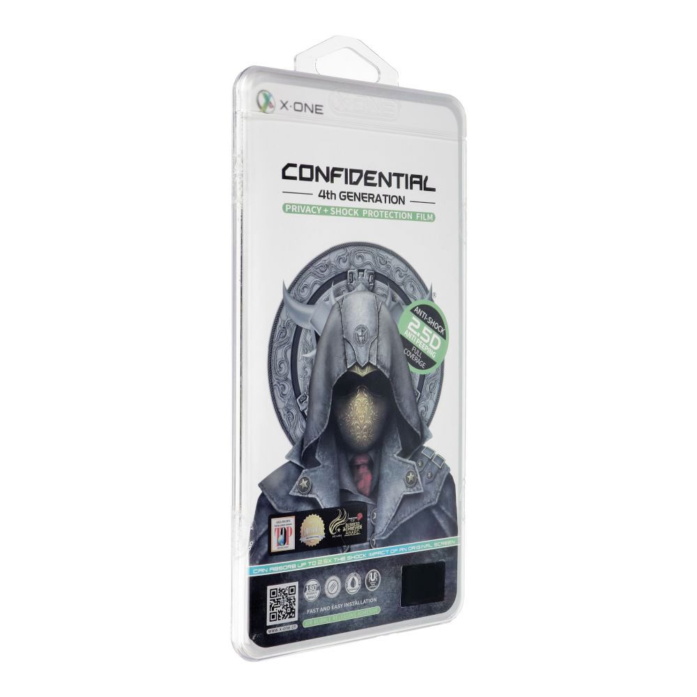 Tvrzené sklo X-ONE Extreme Shock Eliminator 4th gen. Privacy - pro Apple iPhone 15 Plus
