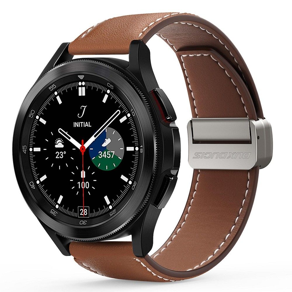 DUX DUCIS YA - Z přírodní kůže řemínek Samsung Galaxy Watch / Huawei Watch / Honor Watch (22mm band) hnědý