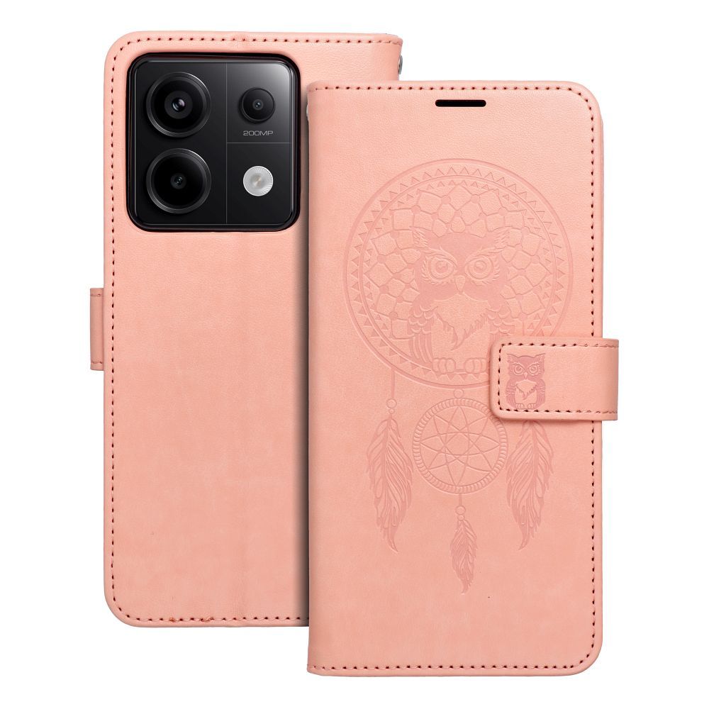 Pouzdro Forcell MEZZO Book XIAOMI Redmi NOTE 13 PRO 5G lapač snů broskvové