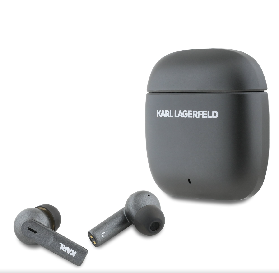 Karl Lagerfeld Elongated Logo ANC/ENC TWS bezdrátová sluchátka černá