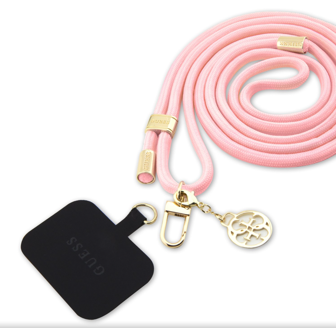 Guess Crossbody Popruh Cord 4G Charm Gold/Pink