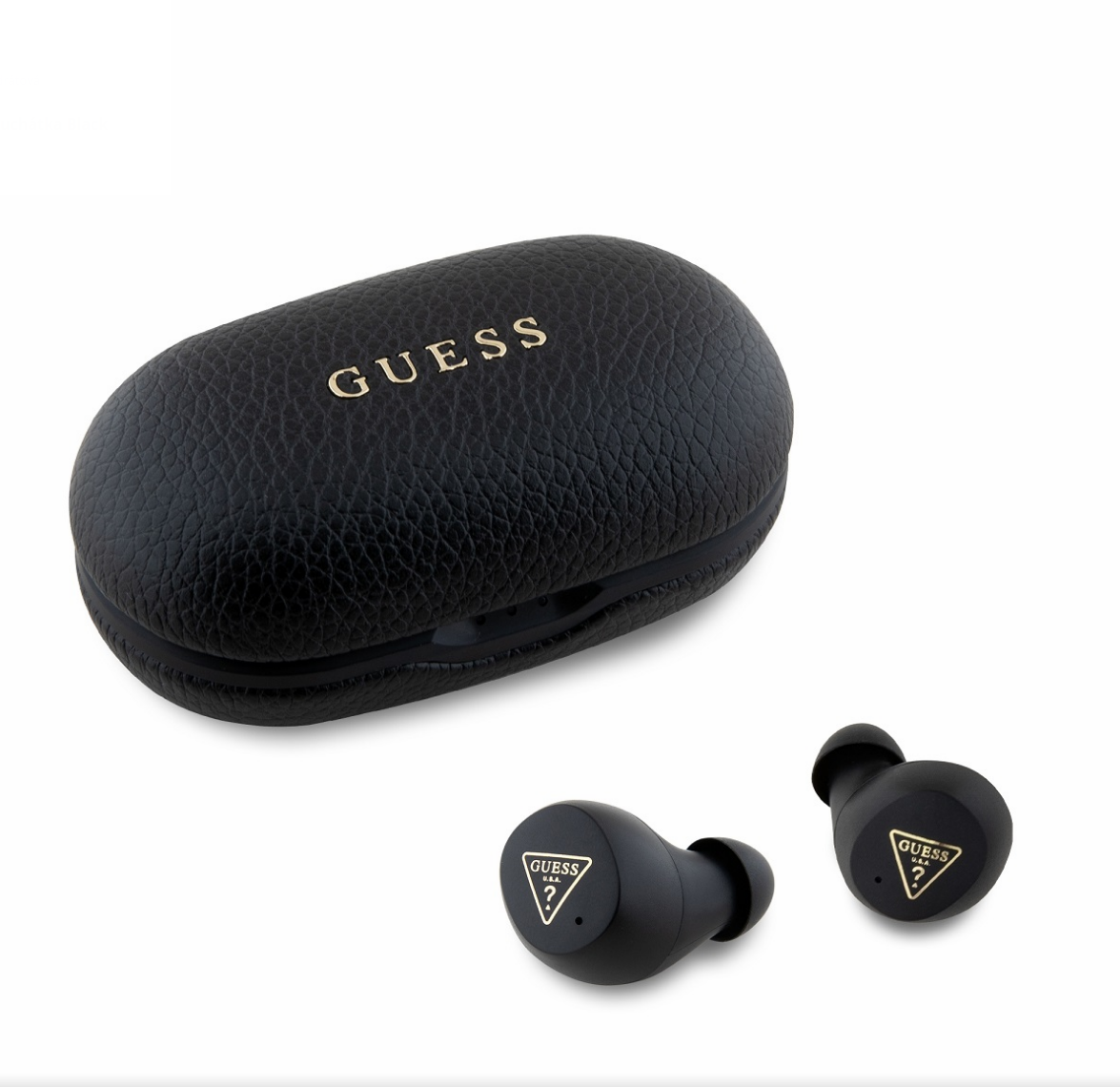 Guess PU Grained ENC TWS bezdrátová sluchátka černá