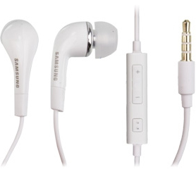 Samsung Stereo HF špuntová sluchátka 3,5mm s ovládáním hlasitosti – bílá (Bulk)