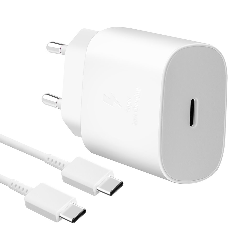 Samsung 25W USB-C nabíječka s kabelem bílá (Bulk)