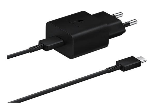 Samsung USB-C 15W cestovní nabíječka + USB-C kabel 1 m – černá EP-T1510XBE