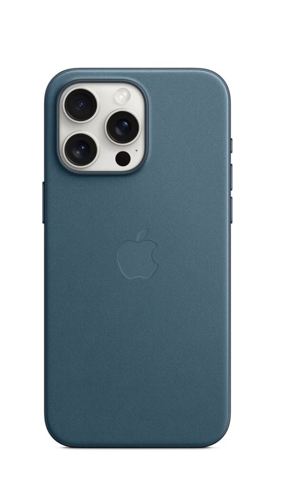 Apple kryt z tkaniny FineWoven s MagSafe na iPhone 15 Pro Max – tichomořsky modrý