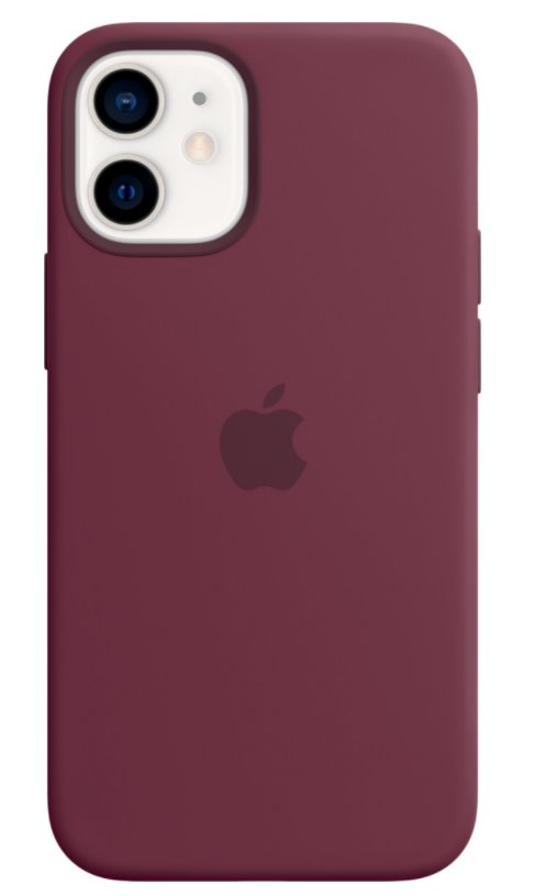 Apple silikonový kryt s MagSafe na iPhone 12 mini švestkový