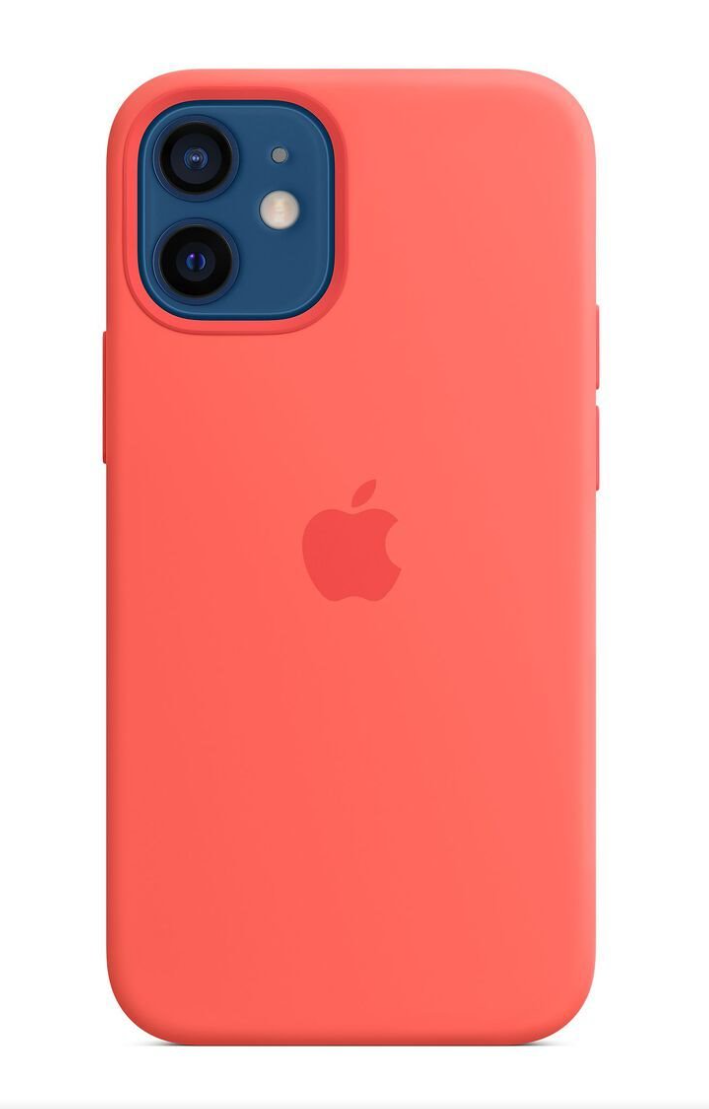 Apple silikonový kryt s MagSafe na iPhone 12 mini citrusově růžový