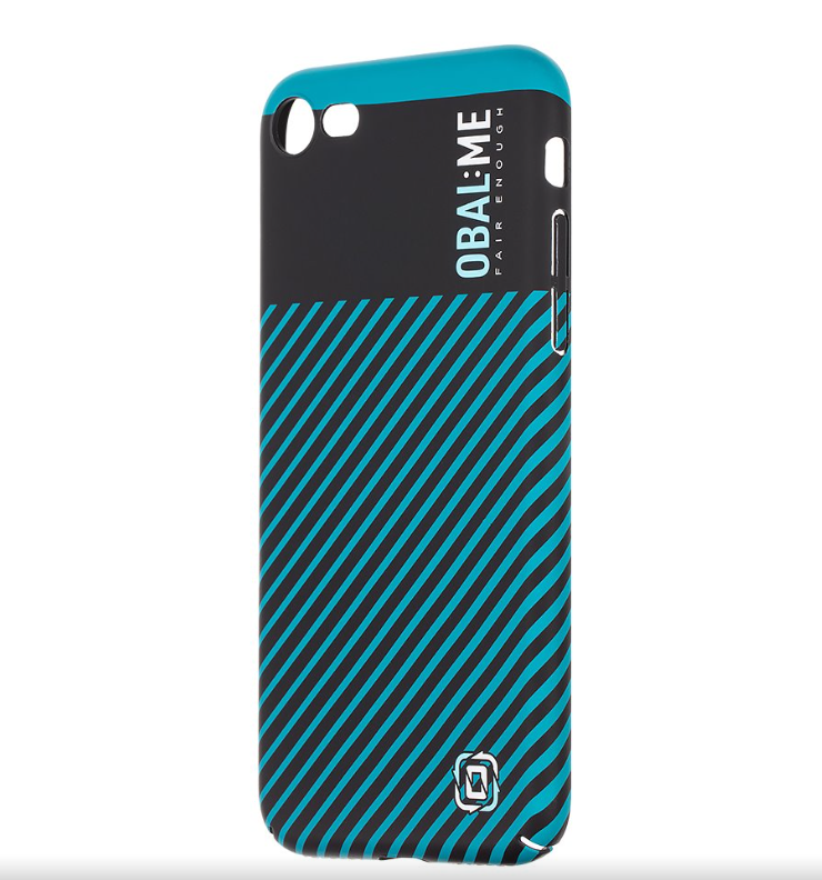 OBAL:ME Flossy Stripes Kryt pro iPhone 7/8/SE 2020/SE 2022 – Black/Teal