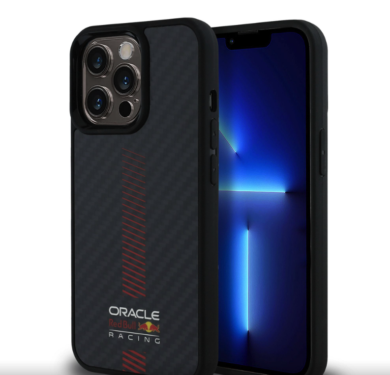 Oracle Red Bull Racing Carbon Powerbar MagSafe kryt iPhone 13 Pro černý