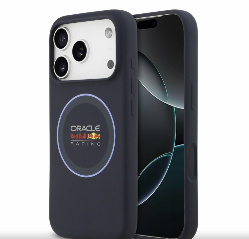 Oracle Red Bull Racing Silicone Blue Ring MagSafe kryt iPhone 17 Pro modrý