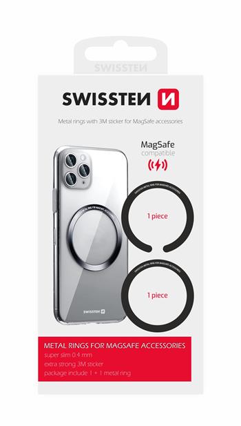 Levně Swissten MagSafe: Nalepovací kroužky pro extra silné uchycení