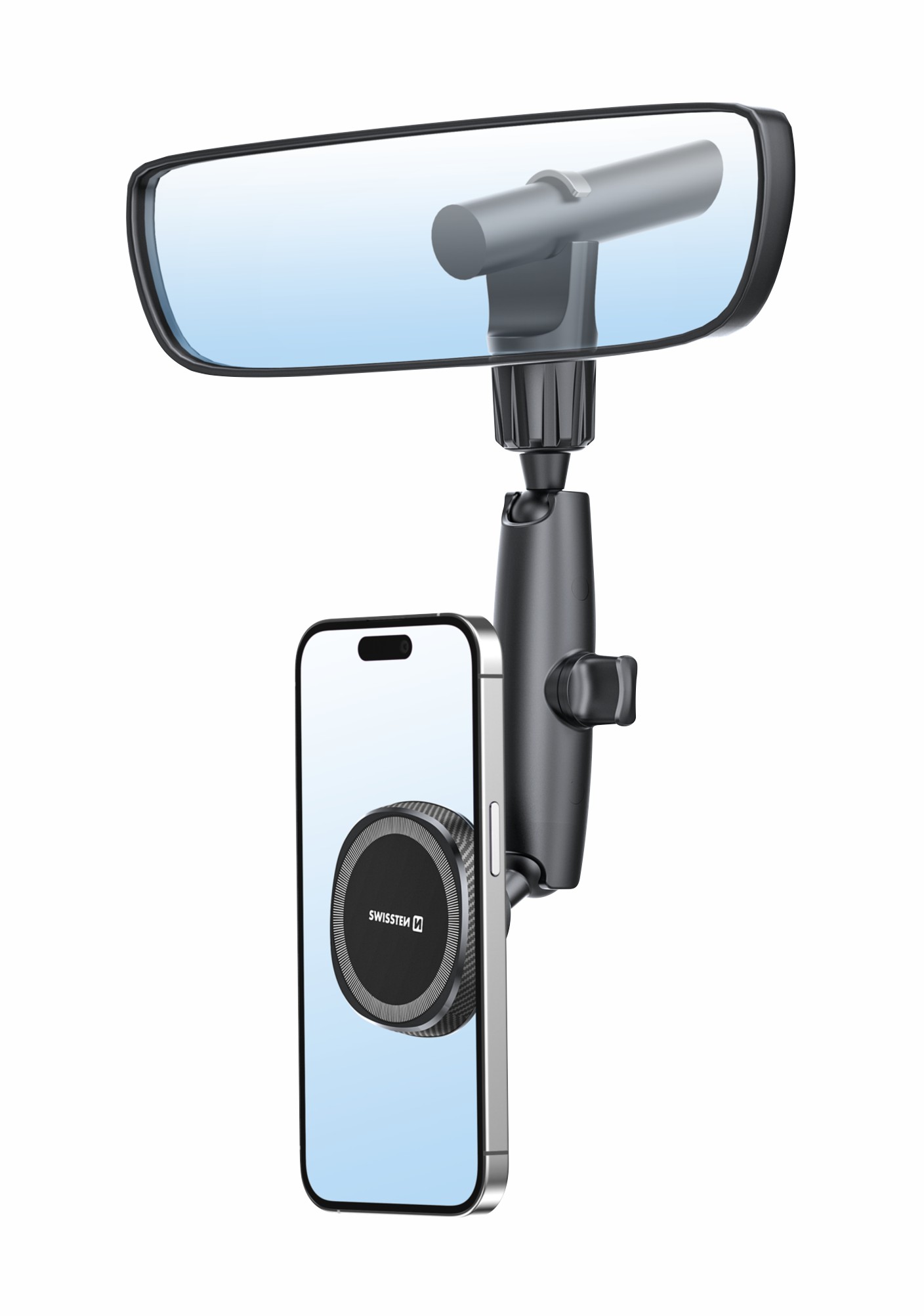 Levně Magnetický držák do auta Swissten Mirror (MagSafe)