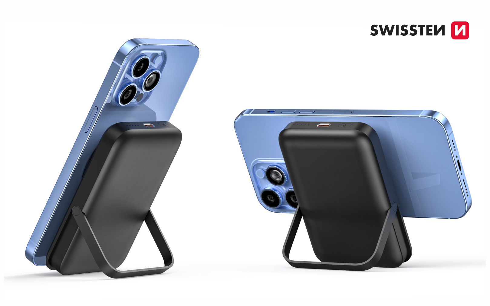 Swissten MagSafe powerbanka 10 000 mAh PD 20W černá