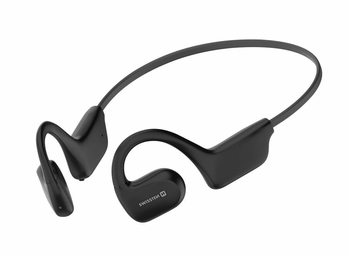 Bezdrátová sluchátka Swissten Gym Open Ear – Bluetooth 5.2, Dolby Atmos 360°