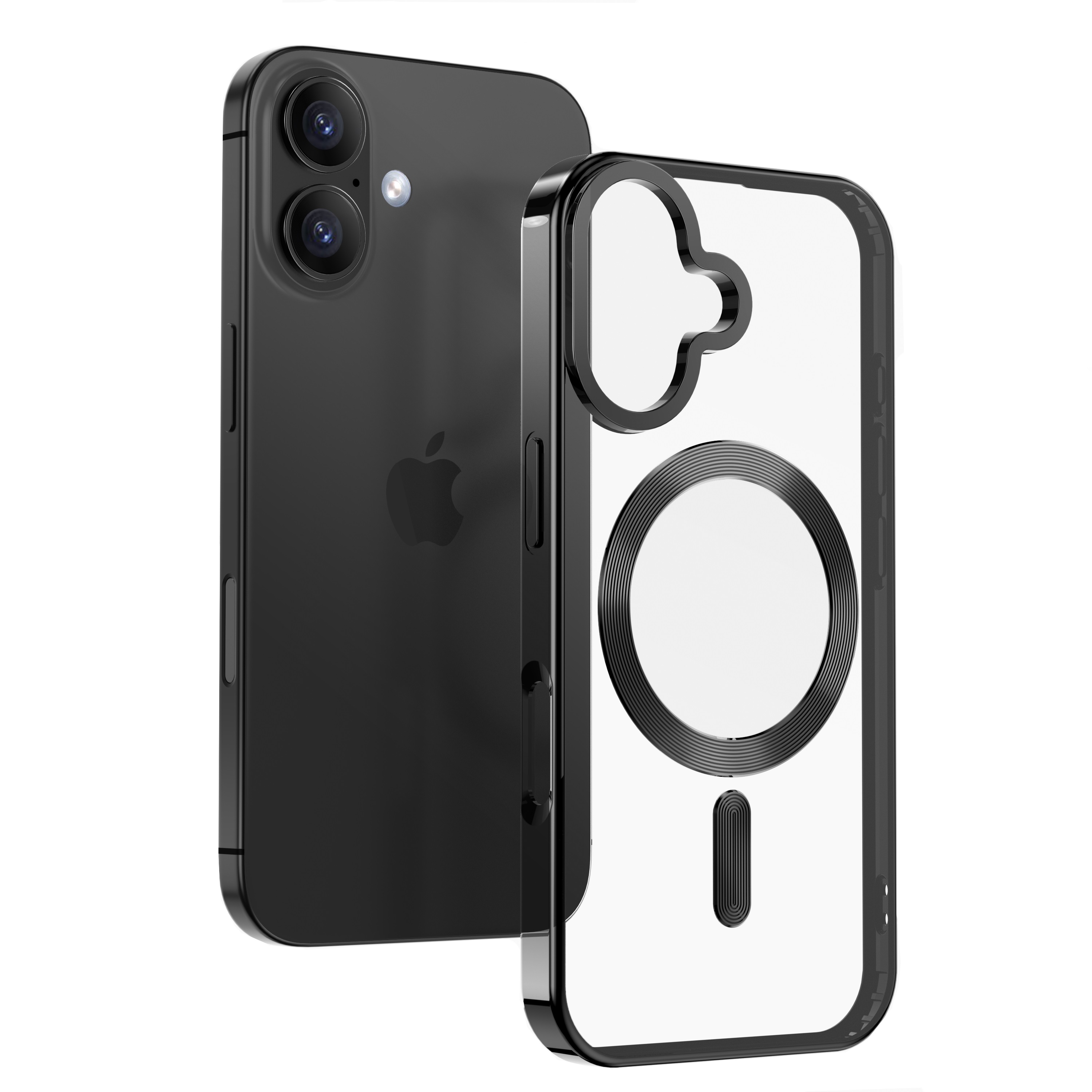 Levně Čiré pouzdro Swissten Clear Jelly MagStick Metallic Pro pro Apple iPhone 17 Pro – černé