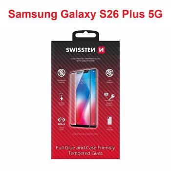 Levně Ochranné sklo Swissten Full Glue, Color Frame, Case Friendly Pro Samsung Galaxy S26 Plus 5g Černé