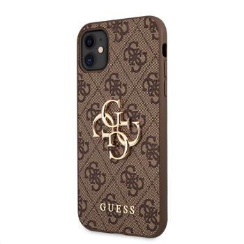 Guess Ochranný kryt na iPhone 11 - Guess, 4G Logo Back Brown