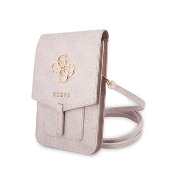 Levně Guess PU 4G Metal Logo Taška na Telefon Pink