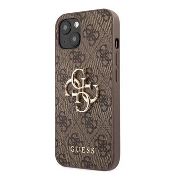 Guess Ochranný kryt pro iPhone 13 - Guess, 4G Logo Back Brown