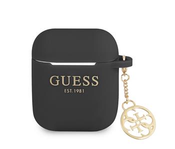Levně Guess 4G Charm Silikonové Pouzdro pro AirPods 1/2 Black