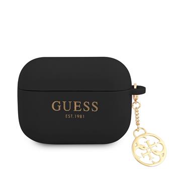 Levně Guess 4G Charm Silikonové Pouzdro pro AirPods Pro Black