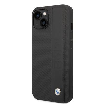 Levně BMW Signature Leather Big Logo Zadní Kryt pro iPhone 14 Plus Black