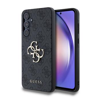 Levně Guess PU 4G Metal Logo Zadní Kryt pro Samsung Galaxy A55 5G Grey