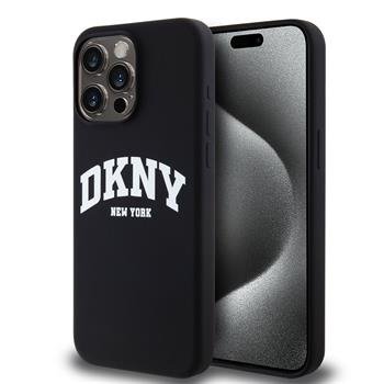 Levně DKNY Liquid Silicone Arch Logo MagSafe Zadní Kryt pro iPhone 12/12 Pro Black