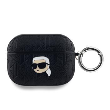 Levně Karl Lagerfeld PU Embossed Karl Head Pouzdro pro AirPods Pro Black