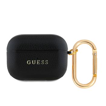 Guess PU Grained Classic Logo pouzdro pro AirPods Pro černé