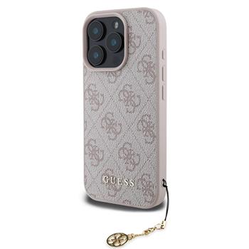 Guess 4G Charm kryt iPhone 16 Pro Max růžový