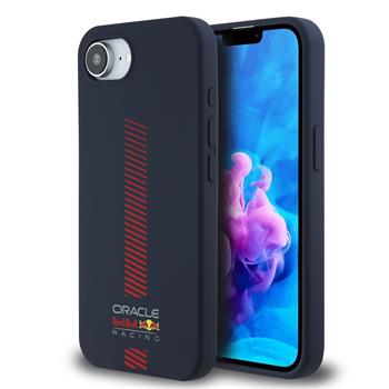 Oracle Red Bull Racing Silicone Powerbar MagSafe kryt iPhone 16e modrý