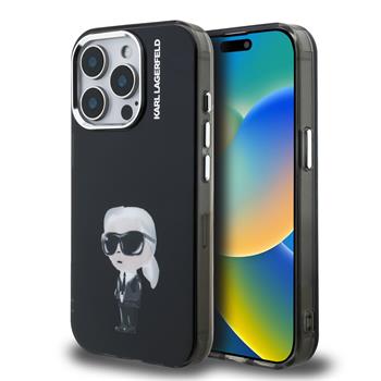 Karl Lagerfeld IML Aquarelle Karl kryt iPhone 15 Pro Max černý