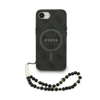 Levně Guess PU Leather 4G Colored Ring Strap MagSafe Zadní Kryt pro iPhone 16e Black