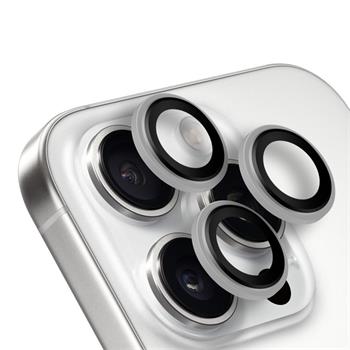 OBAL:ME ochrana čoček Apple iPhone 15 Pro/15 Pro Max bílý titan