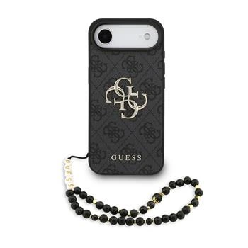 Guess PU 4G Metal Logo Strap kryt iPhone 17 Air černý