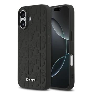 DKNY PU Leather Grid Pattern Magsafe Zadní Kryt pro iPhone 17 Black