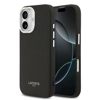 Lacoste PU Leather Champs Elysees MagSafe kryt iPhone 17 černý