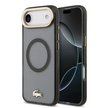 Lacoste PC/TPU Frosted Finish Gold Logo MagSafe kryt iPhone Air černý