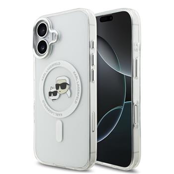 Karl Lagerfeld IML K&CH Heads Metal Frame MagSafe kryt iPhone 17 čirý