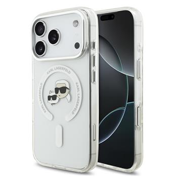 Karl Lagerfeld IML K&CH Heads Metal Frame MagSafe kryt iPhone 17 Pro čirý