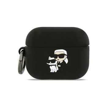 Karl Lagerfeld 3D Logo NFT Karl and Choupette Silikonové Pouzdro pro AirPods Pro 3 Black